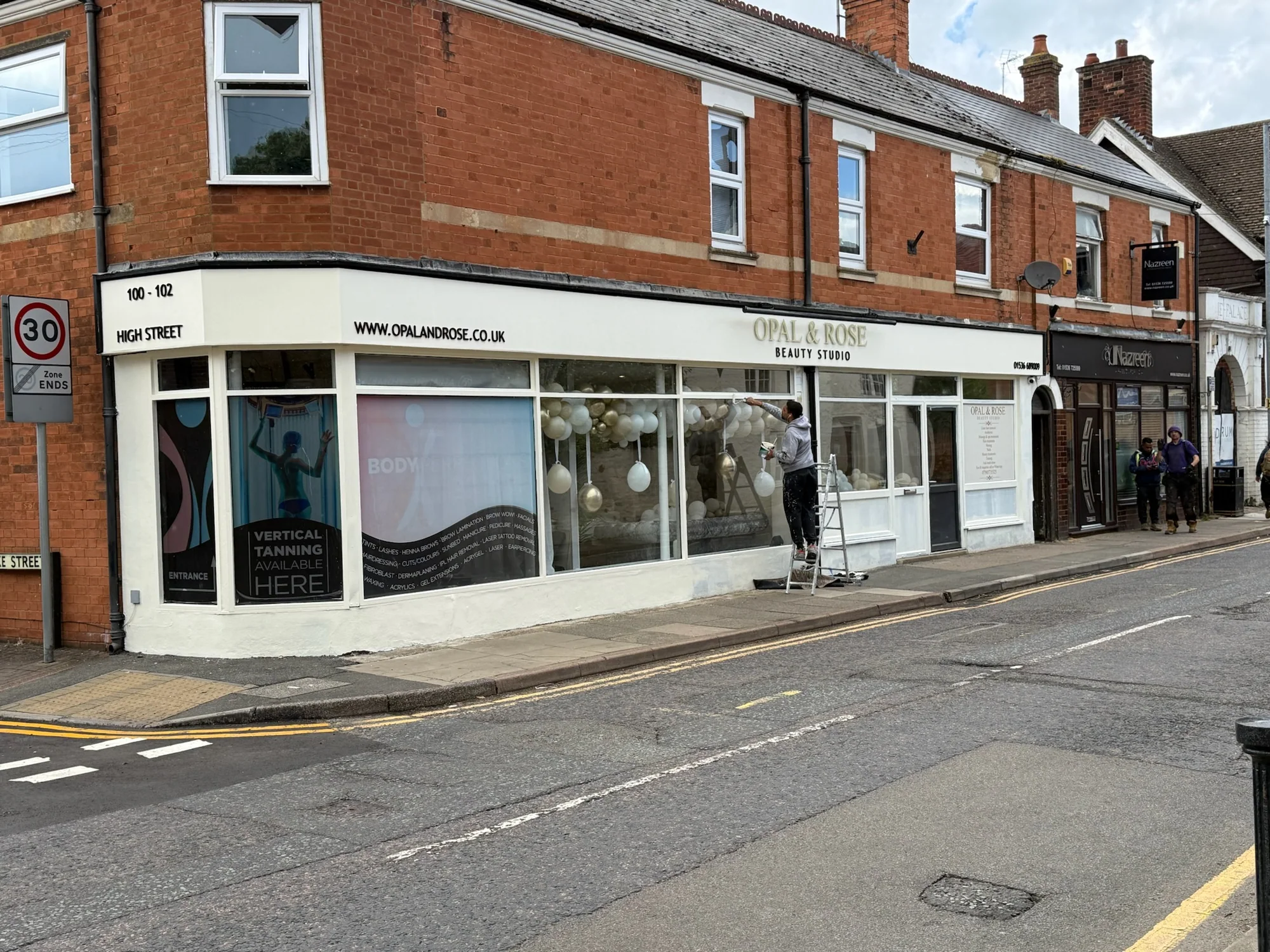 Completed Opal and Rose Beauty Studio corner frontage